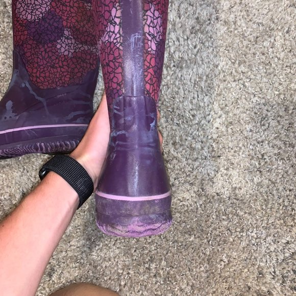 All Weather Purple Boots Women's Size 6 - Picture 4 of 6